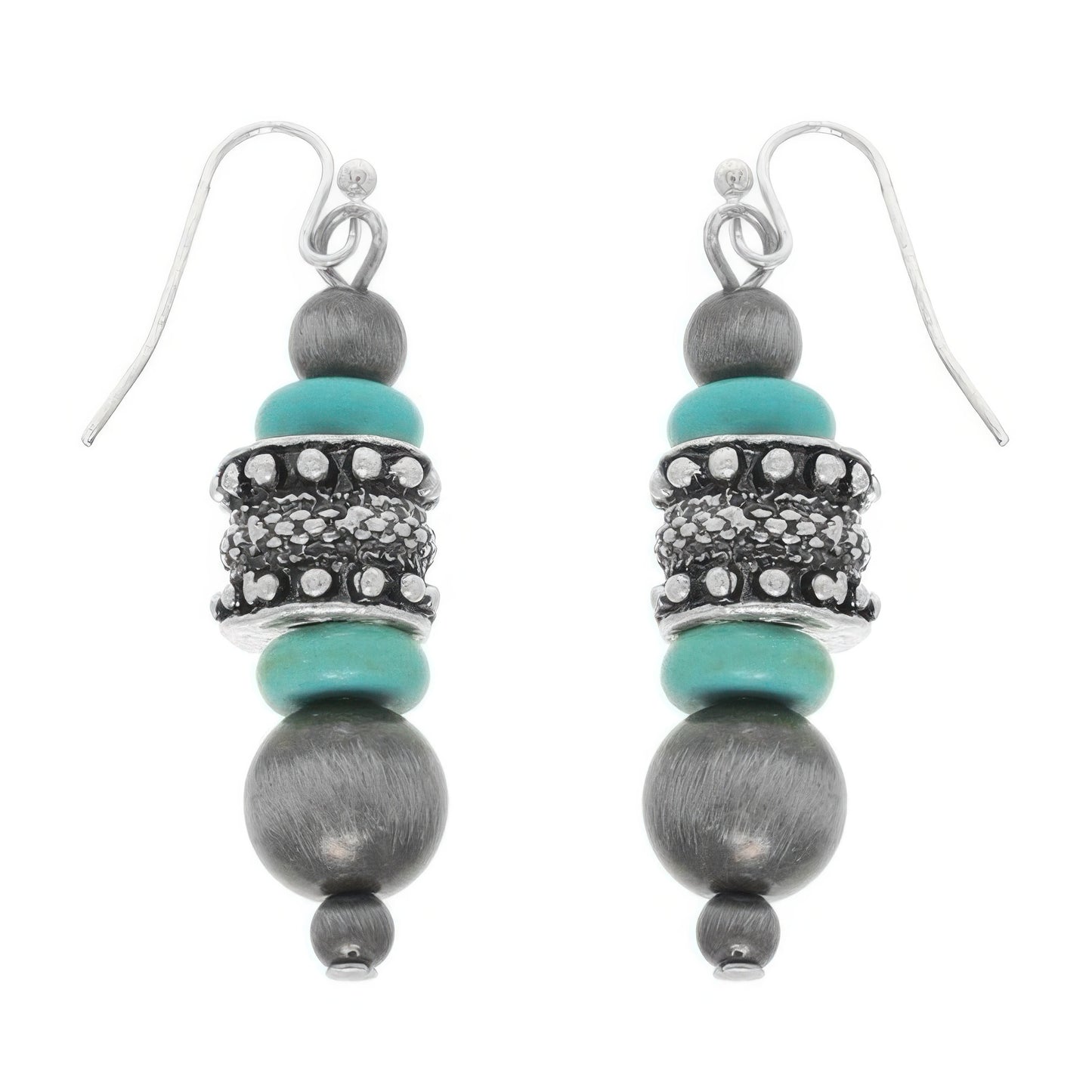 Western Jeweled Beaded Dangle Earrings - Tigbul's Variety Fashion Shop