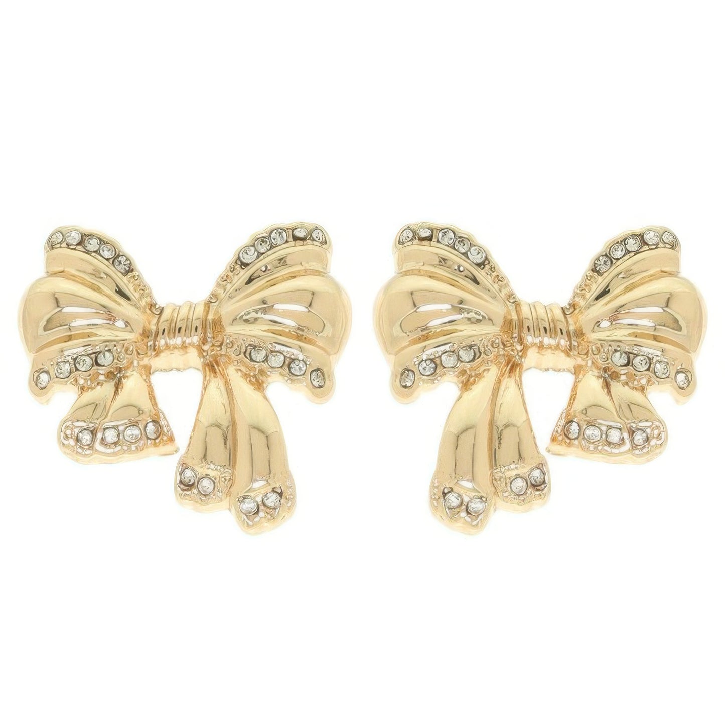 Polished Short Tail Bow Post Earrings - Tigbul's Variety Fashion Shop