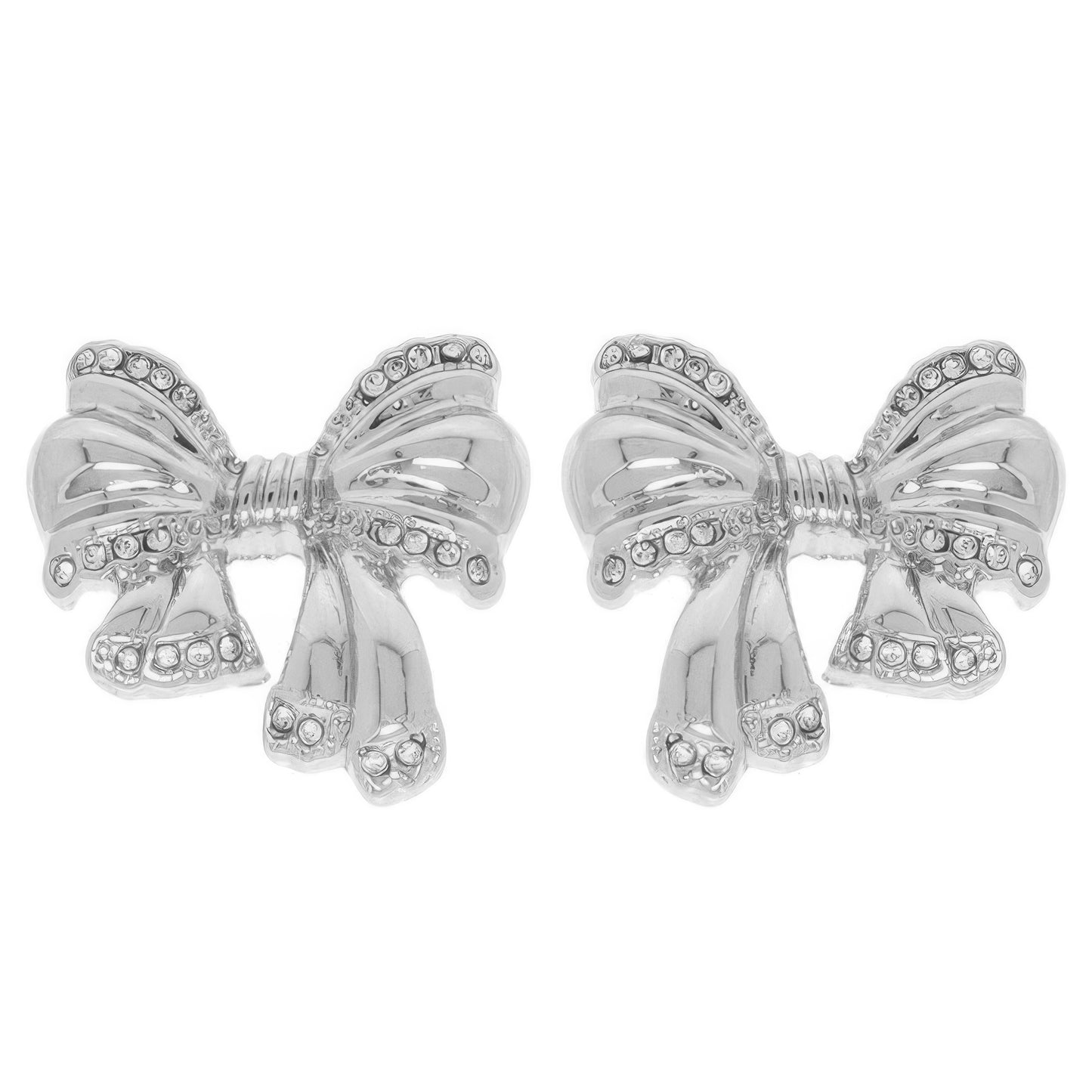 Polished Short Tail Bow Post Earrings - Tigbul's Variety Fashion Shop
