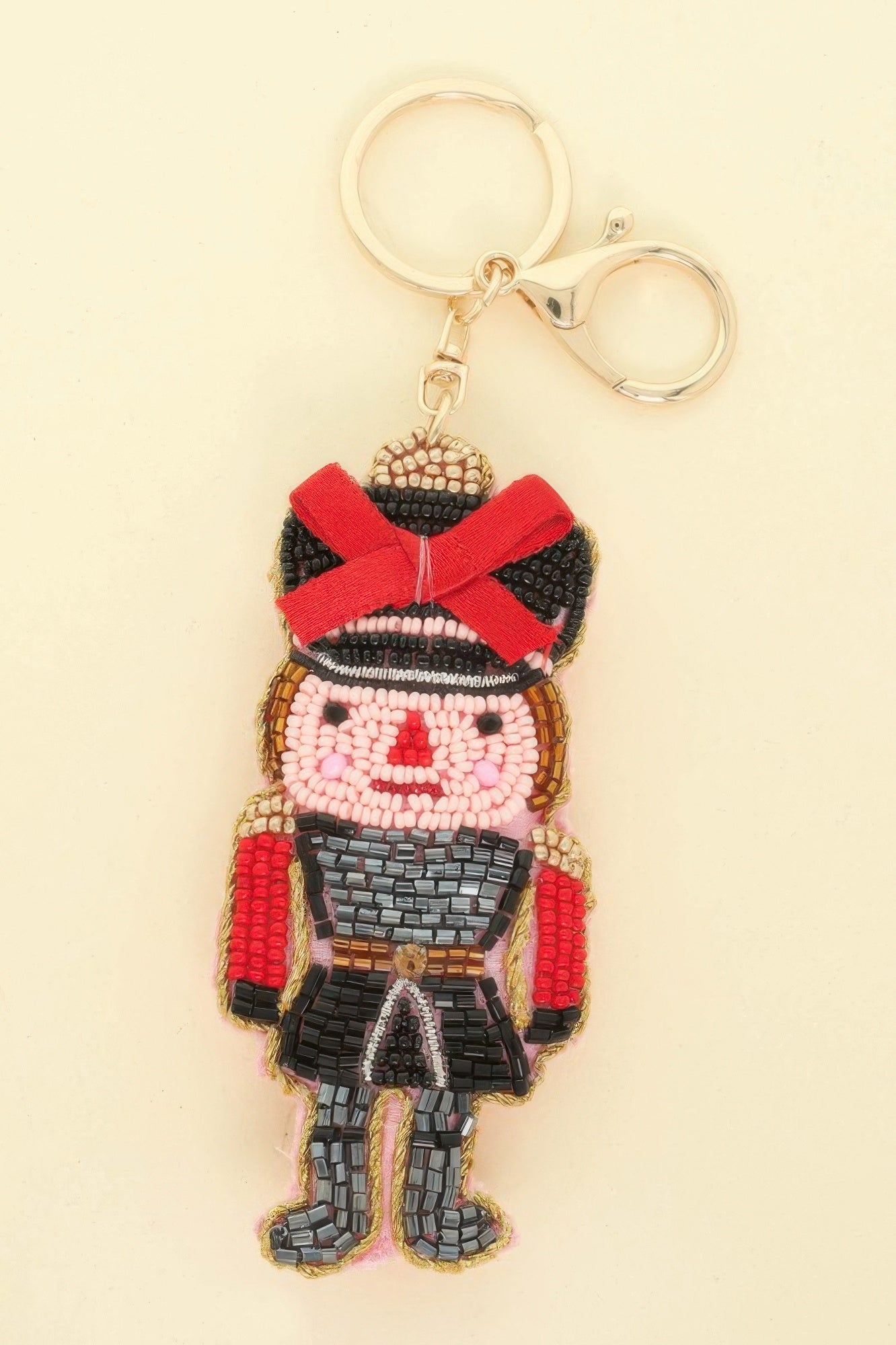 Christmas Nutcracker Seed Beaded Keychain - Tigbul's Variety Fashion Shop