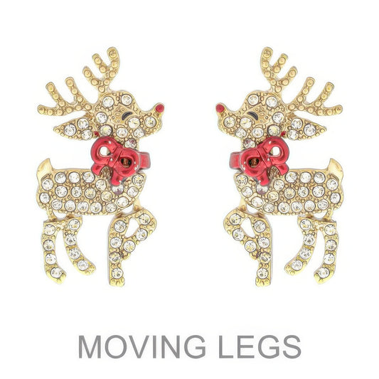 Christmas Reindeer Post Earrings - Tigbul's Variety Fashion Shop