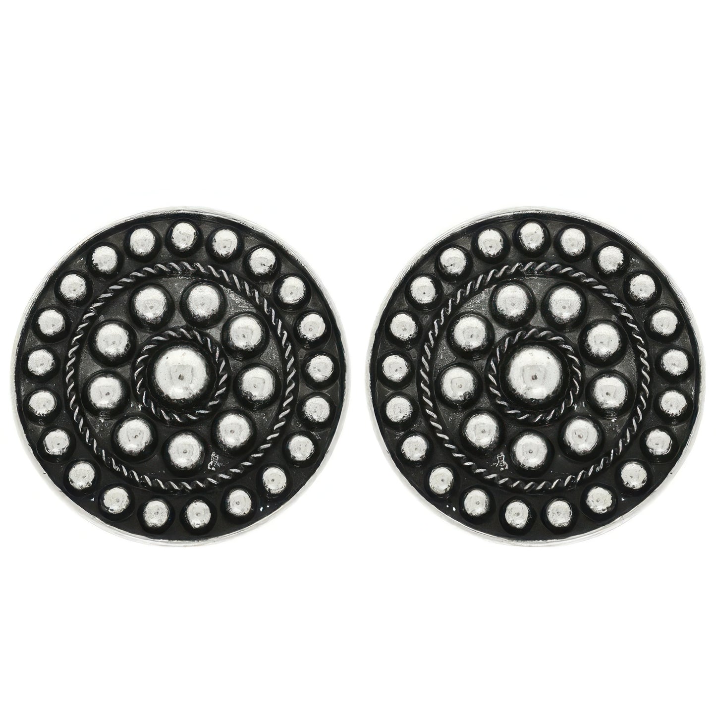 Western Bubble Round Post Earrings - Tigbul's Variety Fashion Shop