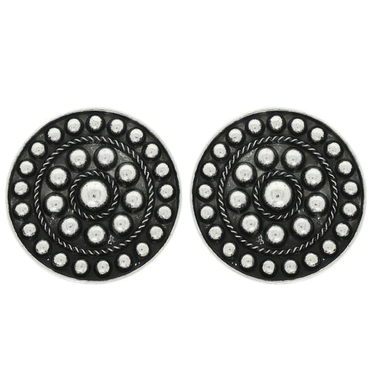 Western Bubble Round Post Earrings - Tigbul's Variety Fashion Shop