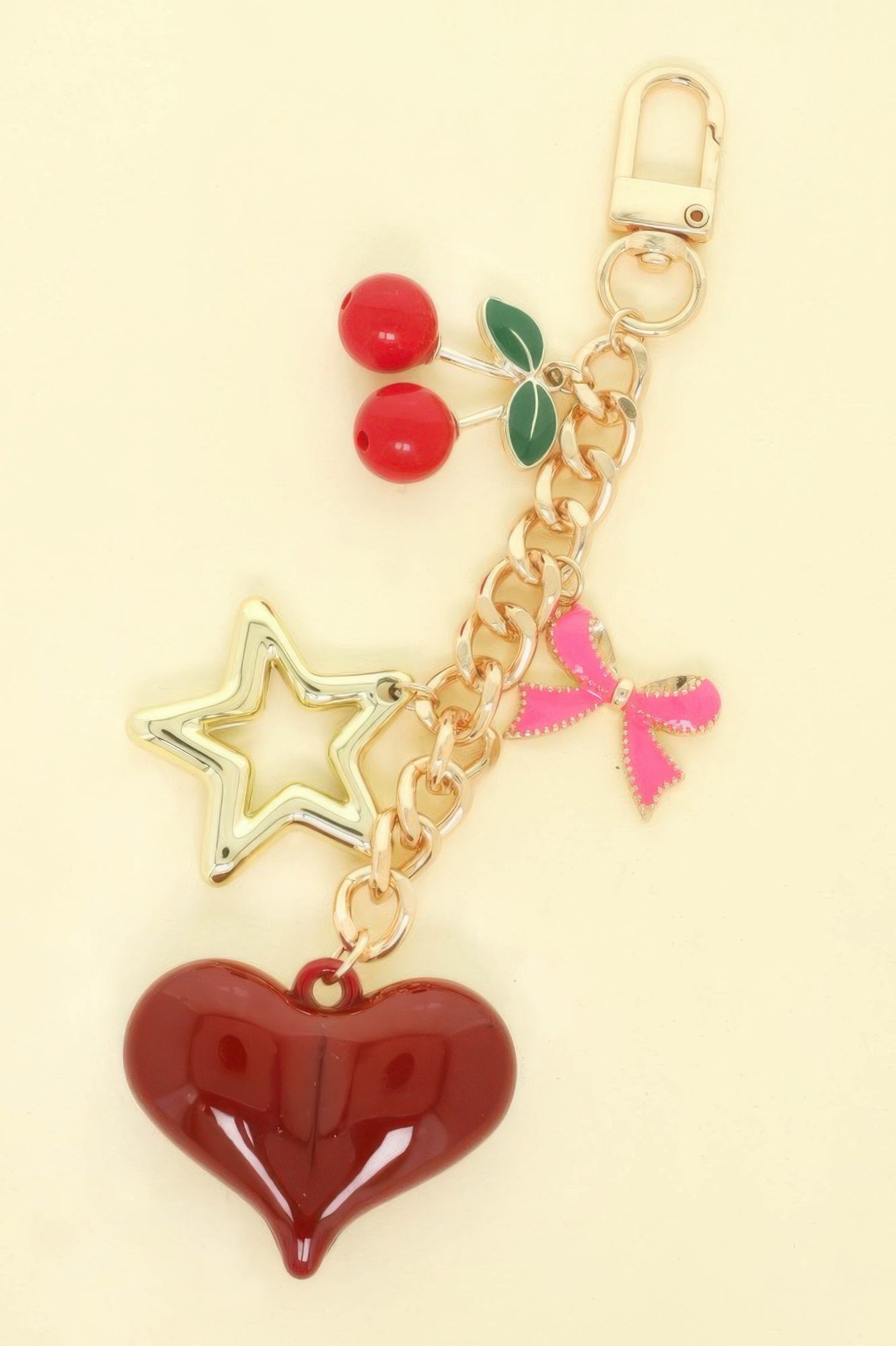 Sweetheart Theme Bag Charm Keychain - Tigbul's Variety Fashion Shop