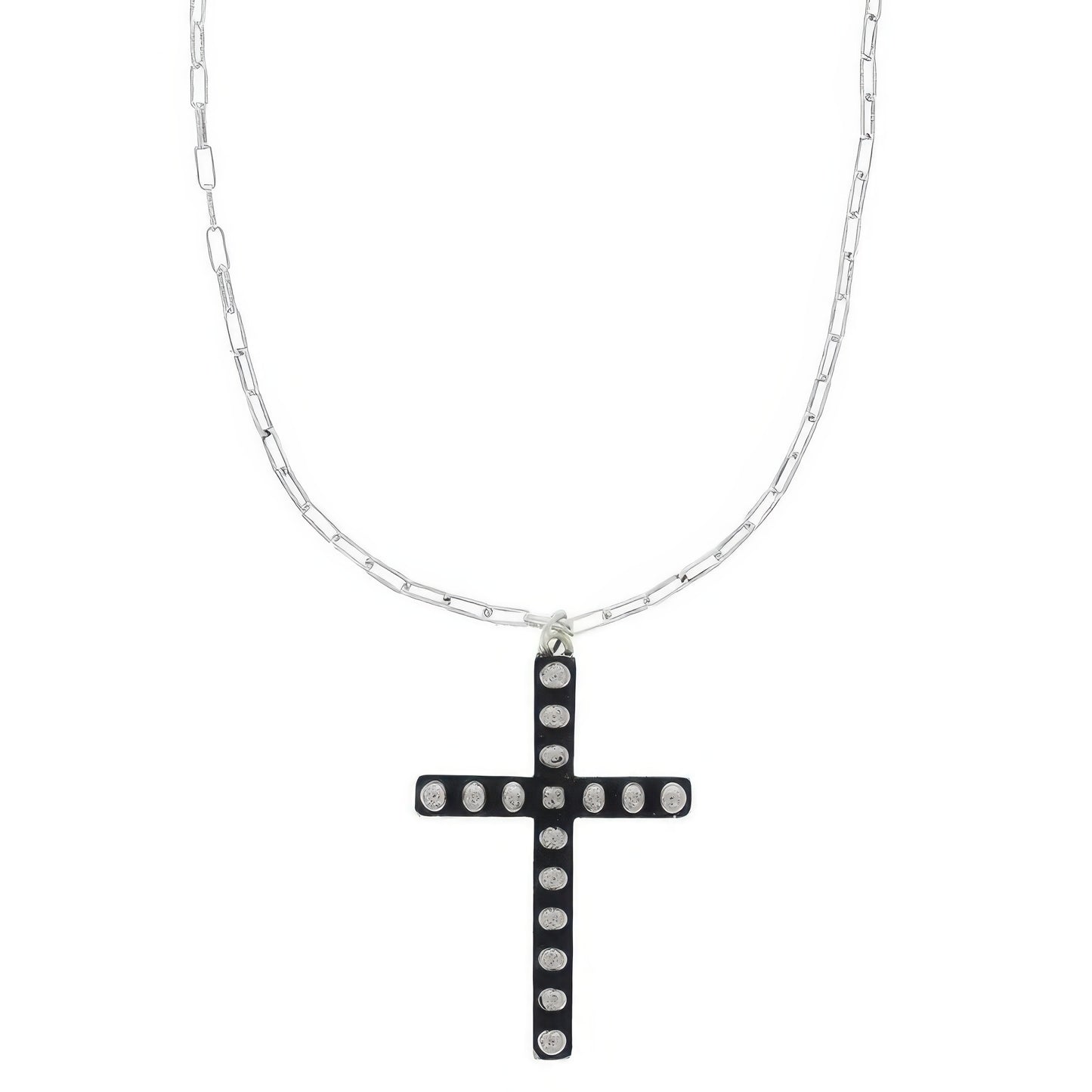 Western Bubble Cross Pendant Necklace - Tigbul's Variety Fashion Shop