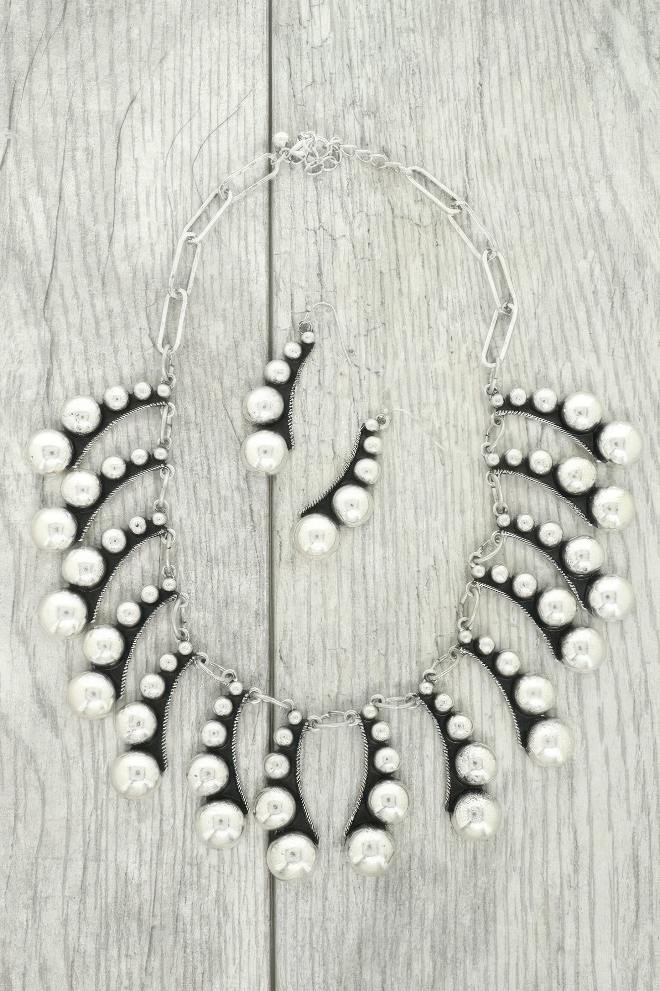 Western Bubble Beaded Fanned Necklace Set - Tigbul's Variety Fashion Shop