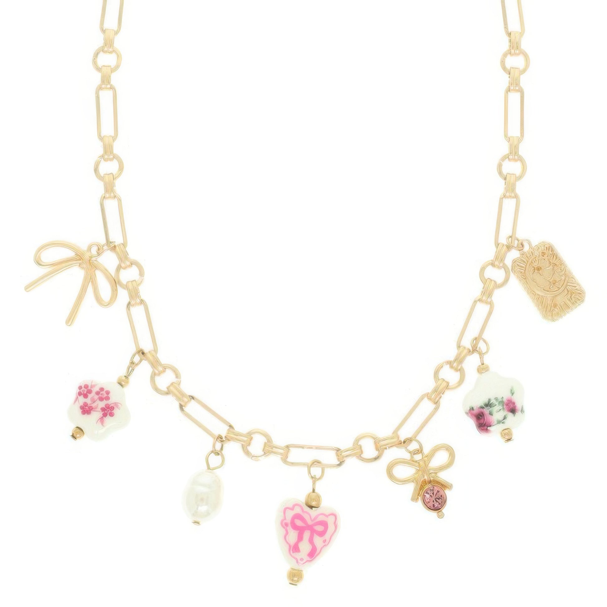 Floral Ceramic Charm Necklace - Tigbul's Variety Fashion Shop