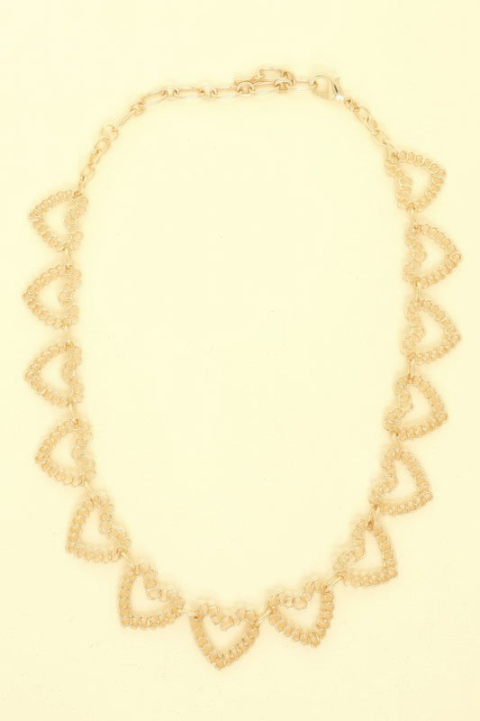 Heart Linked Charm Necklace - Tigbul's Variety Fashion Shop