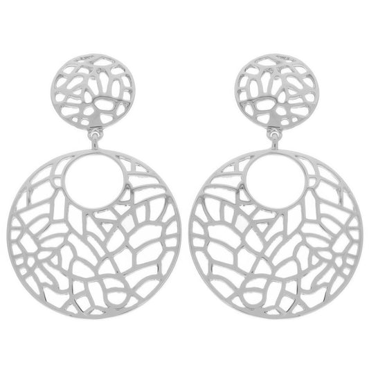 Round Disc Filigree Post Dangle Earrings - Tigbul's Variety Fashion Shop