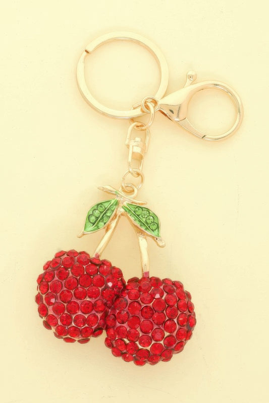 Jeweled Red Cherry Keychain - Tigbul's Variety Fashion Shop