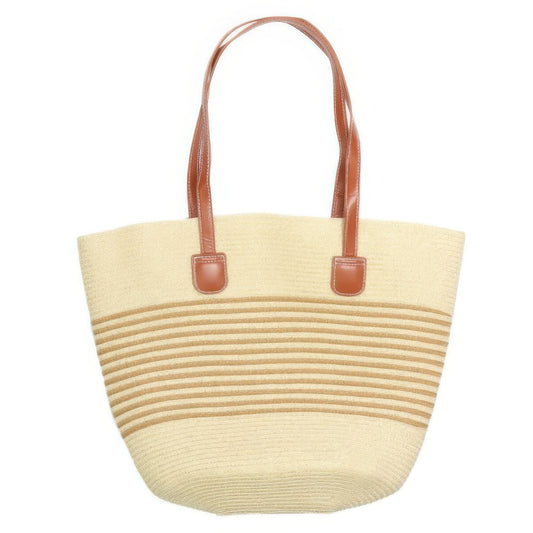 Striped Patterned Straw Woven Bag - Tigbul's Variety Fashion Shop