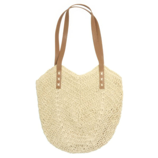Straw Woven Shoulder Bag - Tigbul's Variety Fashion Shop