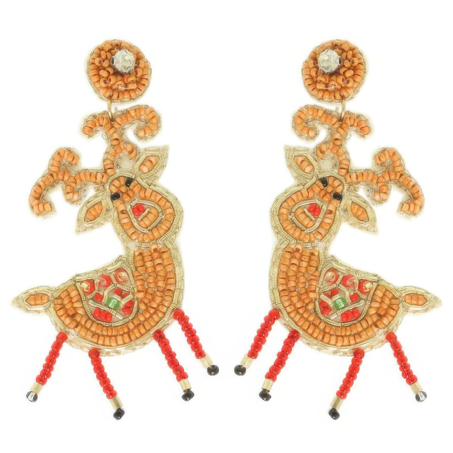 Christmas Reindeer Post Earrings - Tigbul's Variety Fashion Shop