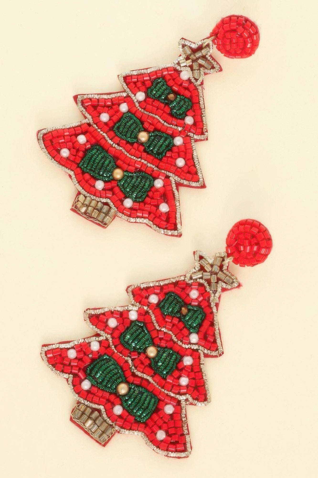Jeweled Christmas Tree Post Earrings - Tigbul's Variety Fashion Shop