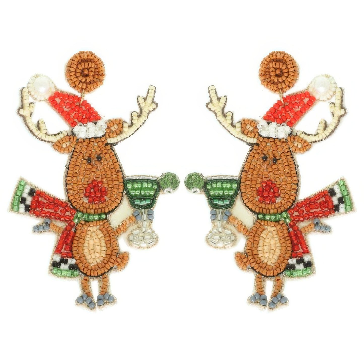 Christmas Festive Reindeer Post Earrings - Tigbul's Variety Fashion Shop