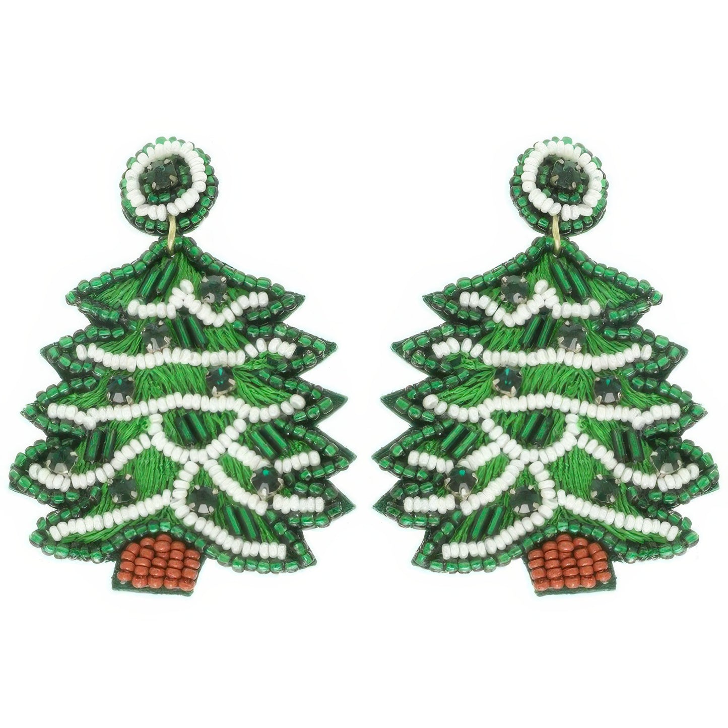 Christmas Tree Post Dangle Earrings - Tigbul's Variety Fashion Shop