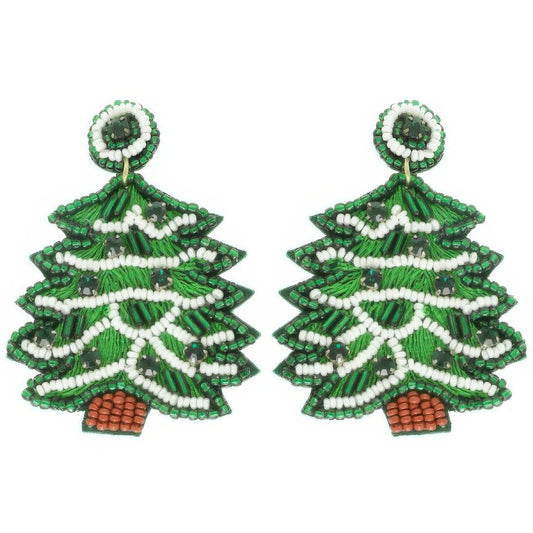 Christmas Tree Post Dangle Earrings - Tigbul's Variety Fashion Shop