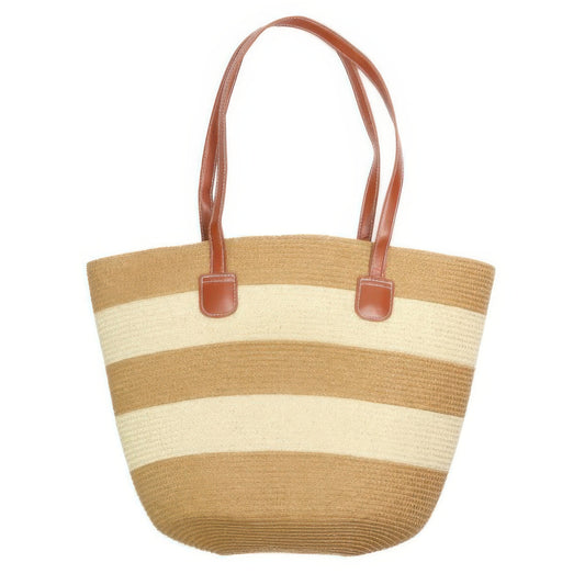 Striped Patterned Straw Woven Bag 15l - Tigbul's Variety Fashion Shop
