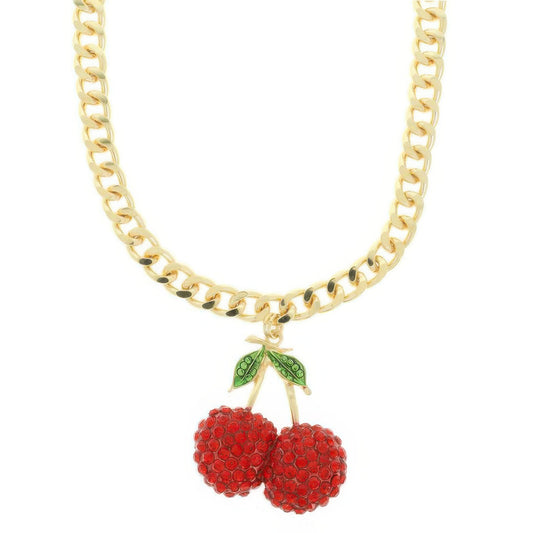 Red Cherry Pendant Necklace - Tigbul's Variety Fashion Shop