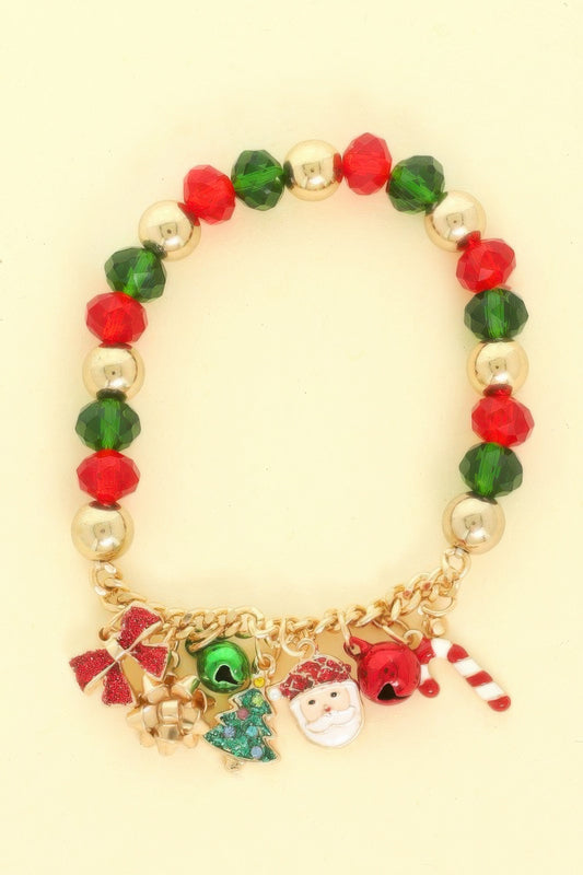 Christmas Multi Charm Stretch Bracelet - Tigbul's Variety Fashion Shop