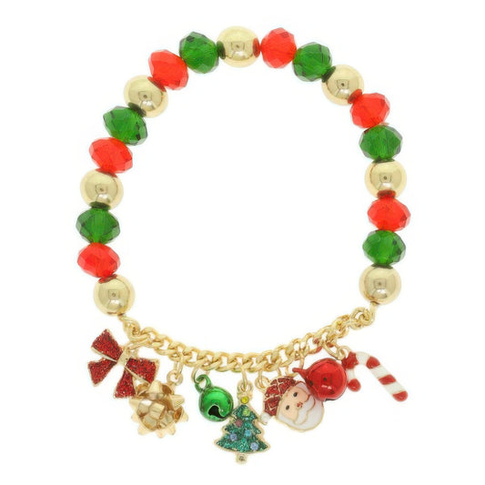 Christmas Multi Charm Stretch Bracelet - Tigbul's Variety Fashion Shop