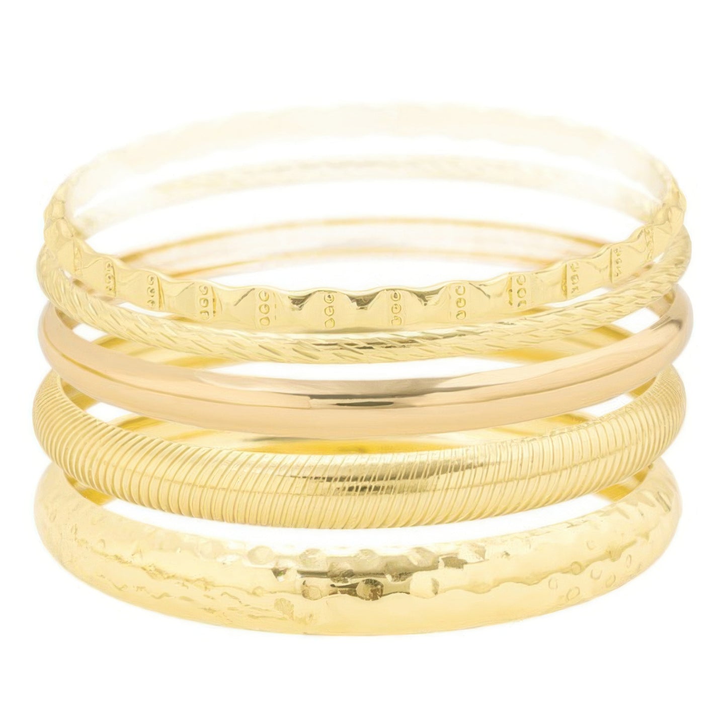 5pc Multi Stacked Bangle Bracelet Set - Tigbul's Variety Fashion Shop