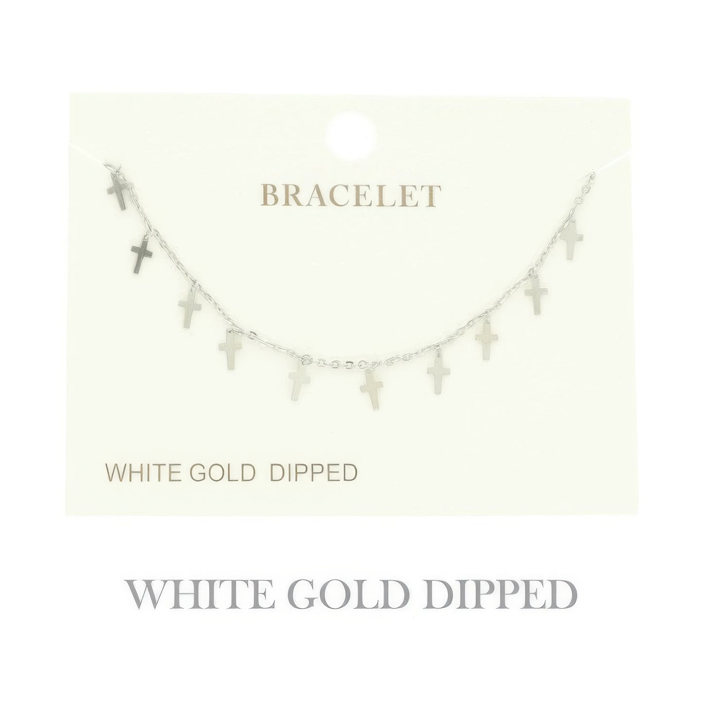 Gold Plated Cross Charm Bracelet - Tigbul's Variety Fashion Shop