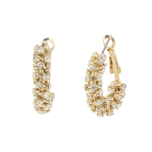 Cz Pave Tube Hoop Earrings - Tigbul's Variety Fashion Shop