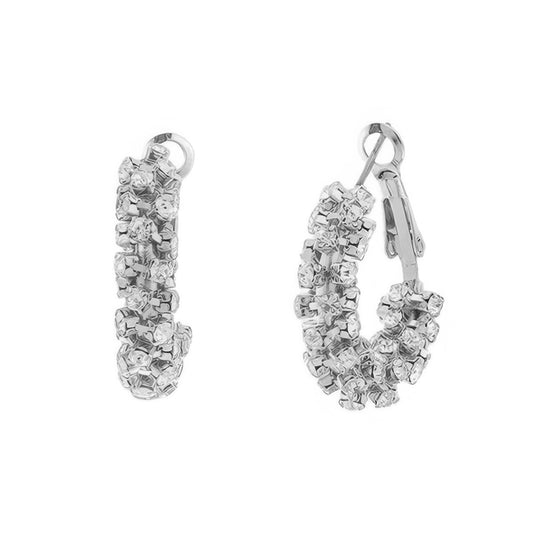 Cz Pave Tube Hoop Earrings - Tigbul's Variety Fashion Shop
