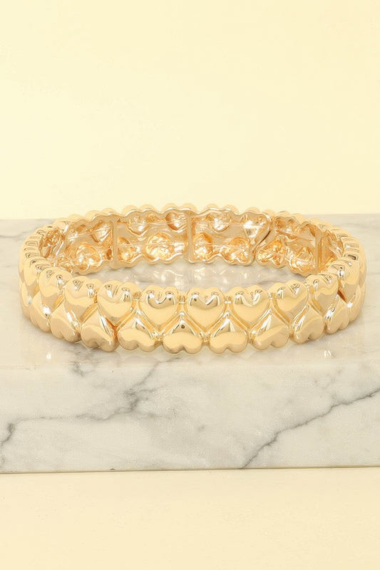 Up-down Puffy Heart Sequence Bracelet - Tigbul's Variety Fashion Shop