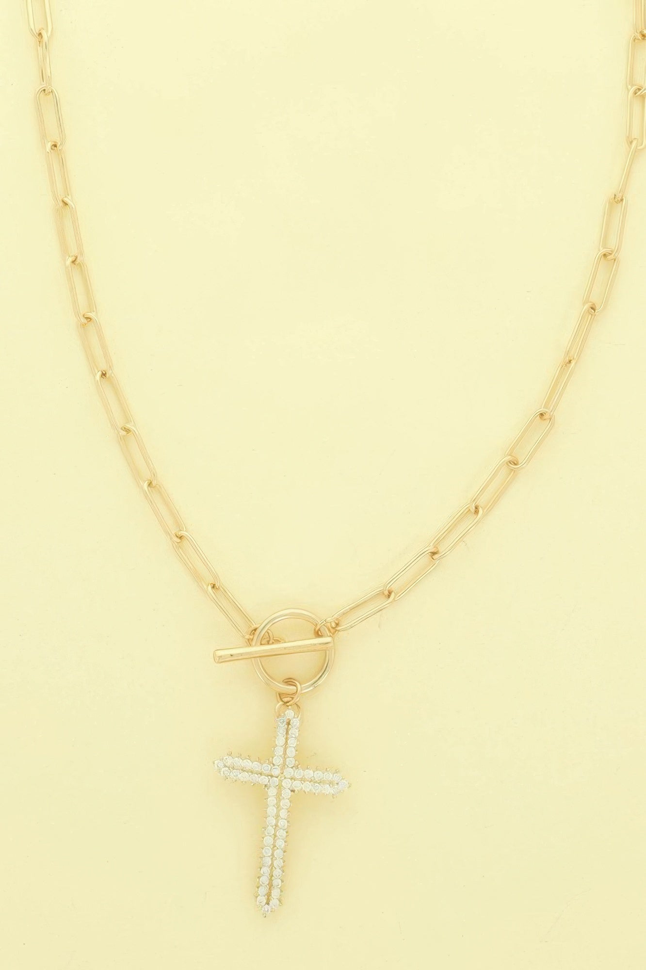 Cross Pendant Toggle Necklace - Tigbul's Variety Fashion Shop