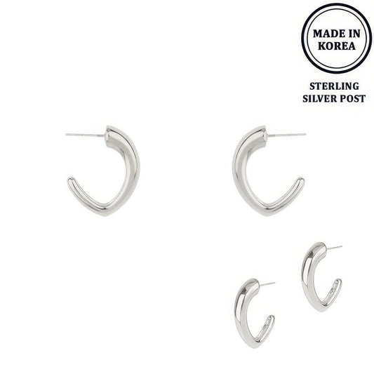Serpent Huggie Hoop Post Earrings - Tigbul's Variety Fashion Shop