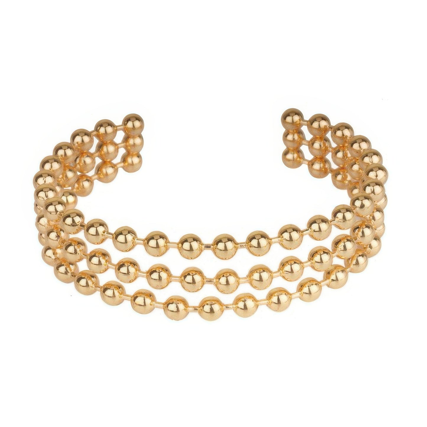 Multi-row Ball Chain Cuff Bracelet - Tigbul's Variety Fashion Shop