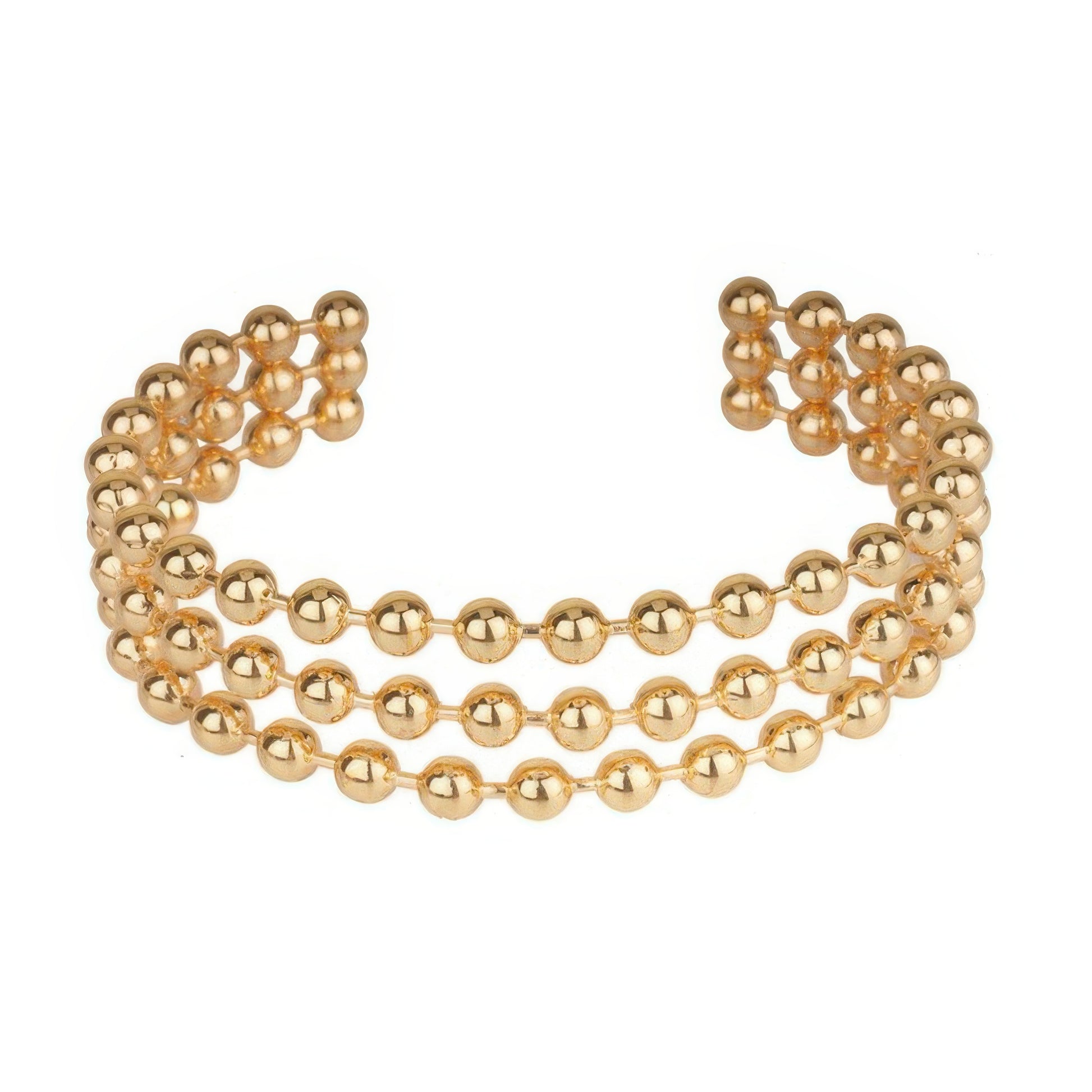 Multi-row Ball Chain Cuff Bracelet - Tigbul's Variety Fashion Shop