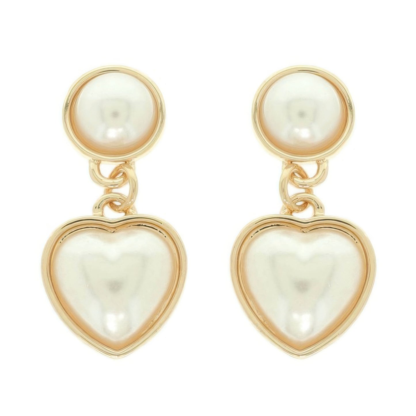 Jeweled Two-tier Heart Earrings - Tigbul's Variety Fashion Shop