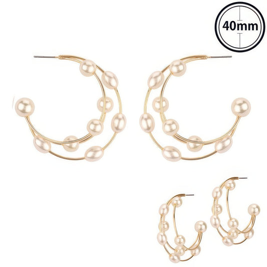 3d Open Silhouette Cressent Hoop Earring - Tigbul's Variety Fashion Shop