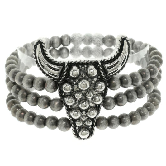 Western Bubble Steerhead Bead Bracelet - Tigbul's Variety Fashion Shop