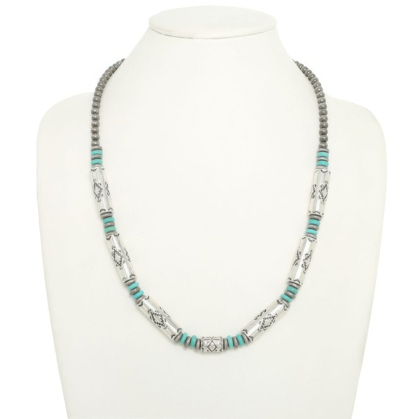 Western Theme Navajo Barrel Bead Necklace - Tigbul's Variety Fashion Shop