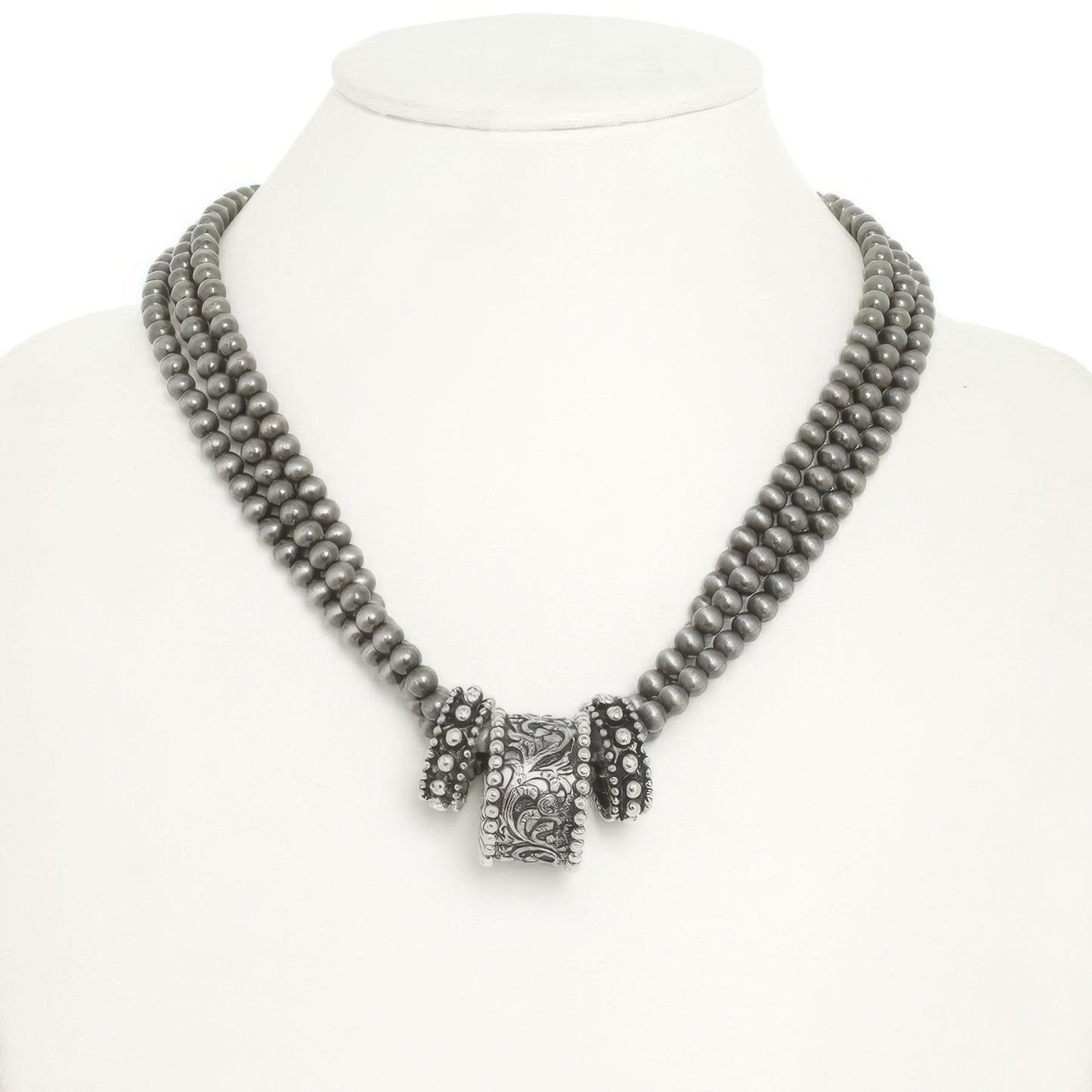 Western Navajo Barrel Pendant Bead Necklace - Tigbul's Variety Fashion Shop