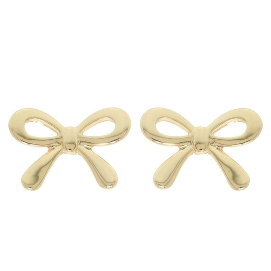 Short Tail Bow Ribbon Post Earrings - Tigbul's Variety Fashion Shop
