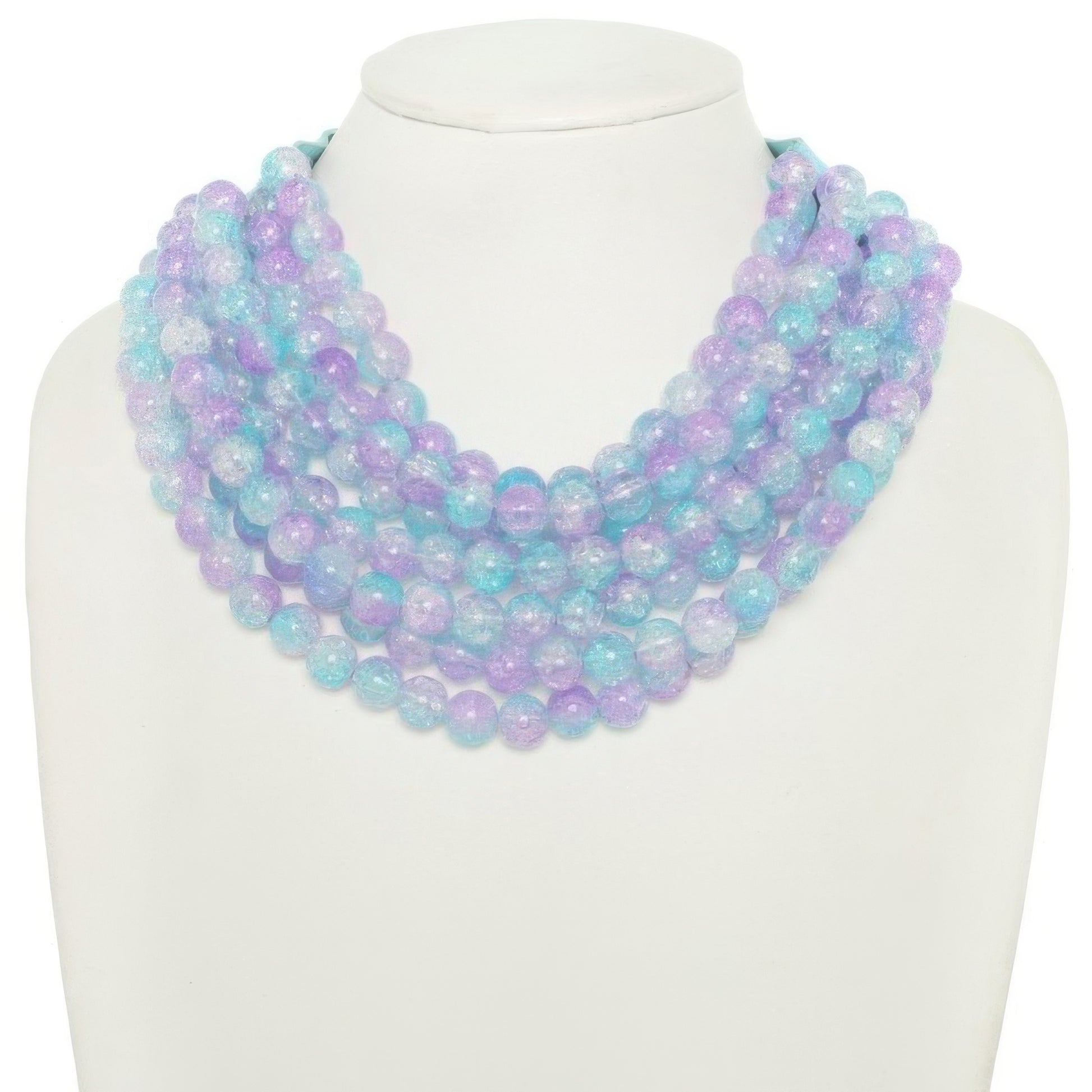 Multi-strand Marble Bead Necklace - Tigbul's Variety Fashion Shop