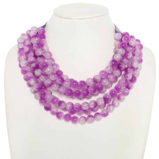 Multi-strand Marble Bead Necklace - Tigbul's Variety Fashion Shop