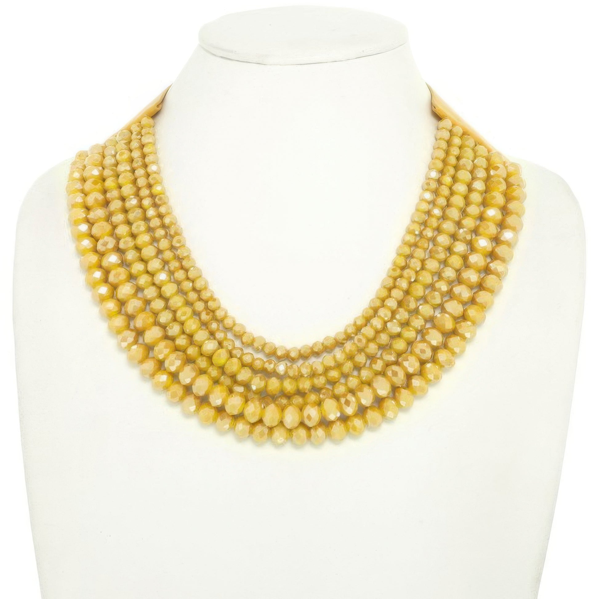 Multi-strand Faceted Bead Necklace - Tigbul's Variety Fashion Shop