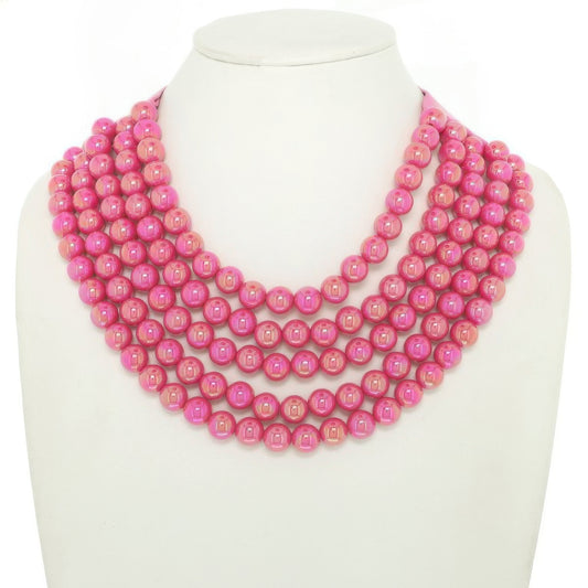 Multi-strand Wood Bead Necklace - Tigbul's Variety Fashion Shop