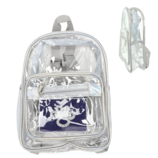 Clear Transparent Stadium Approved Backpack - Tigbul's Variety Fashion Shop
