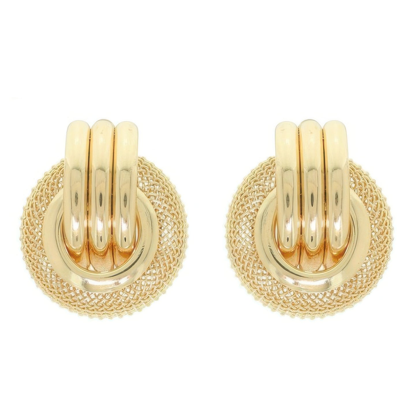 Basket Weave Pattern Earrings - Tigbul's Variety Fashion Shop