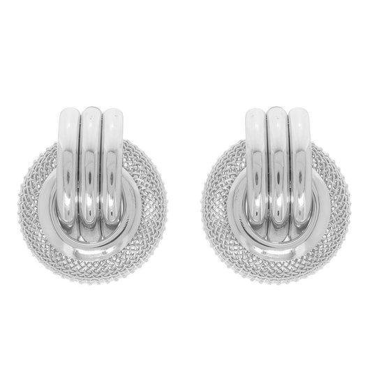 Basket Weave Pattern Earrings - Tigbul's Variety Fashion Shop