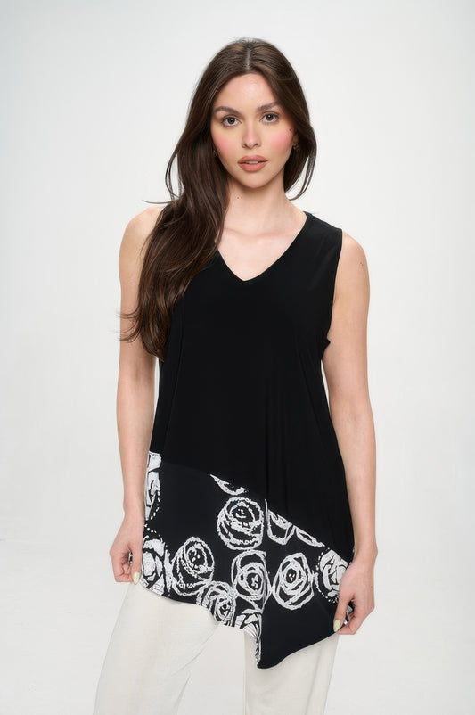 Hit Sleeveless Contrast Top - Tigbul's Variety Fashion Shop