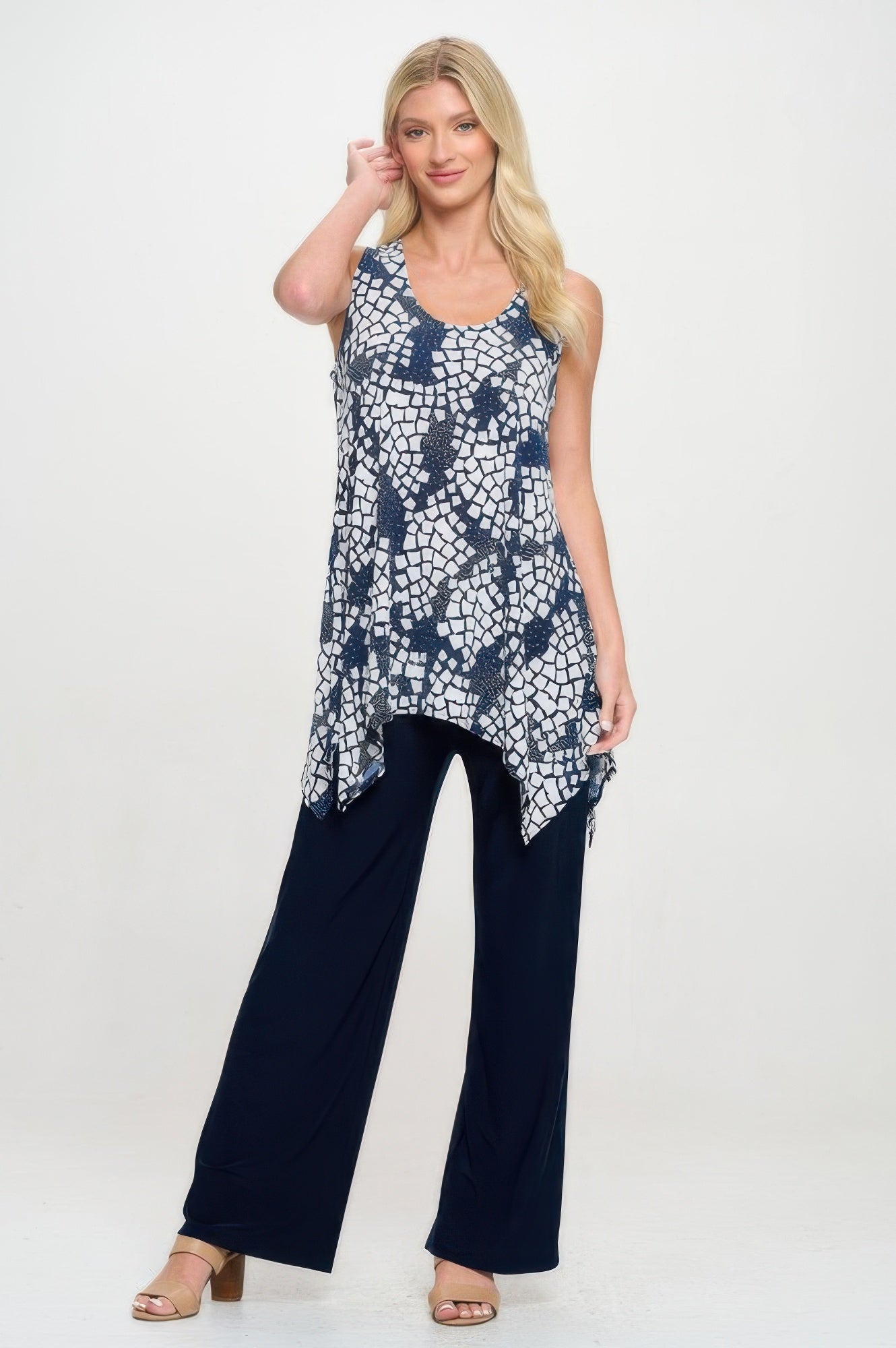 Hit Shark Bite Hem Tank - Tigbul's Variety Fashion Shop