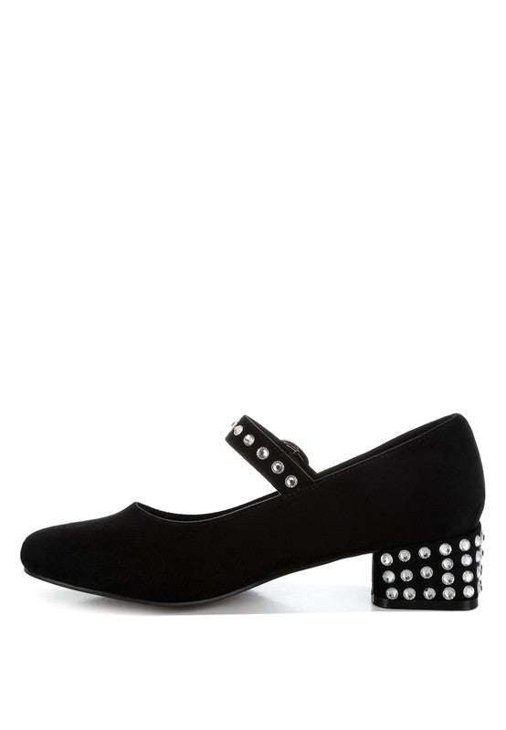 Sima Studded Mary Jane Pumps - Tigbul's Variety Fashion Shop